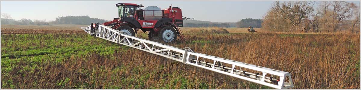 Millennium spray boom on Miller Nitro 5240 sprayer